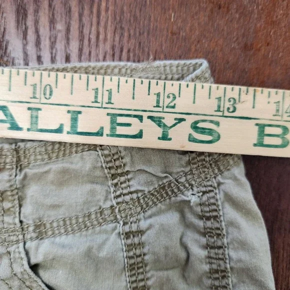 Y2k Mudd‎ Khaki Cotton Bermuda Shorts size 0 low rise - Picture 5 of 6